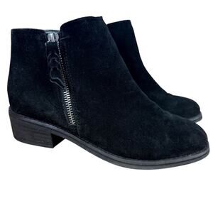 Blondo Liam Black Suede Leather Ankle Boots Bootie Side Zip Waterproof Shoes 6.5
